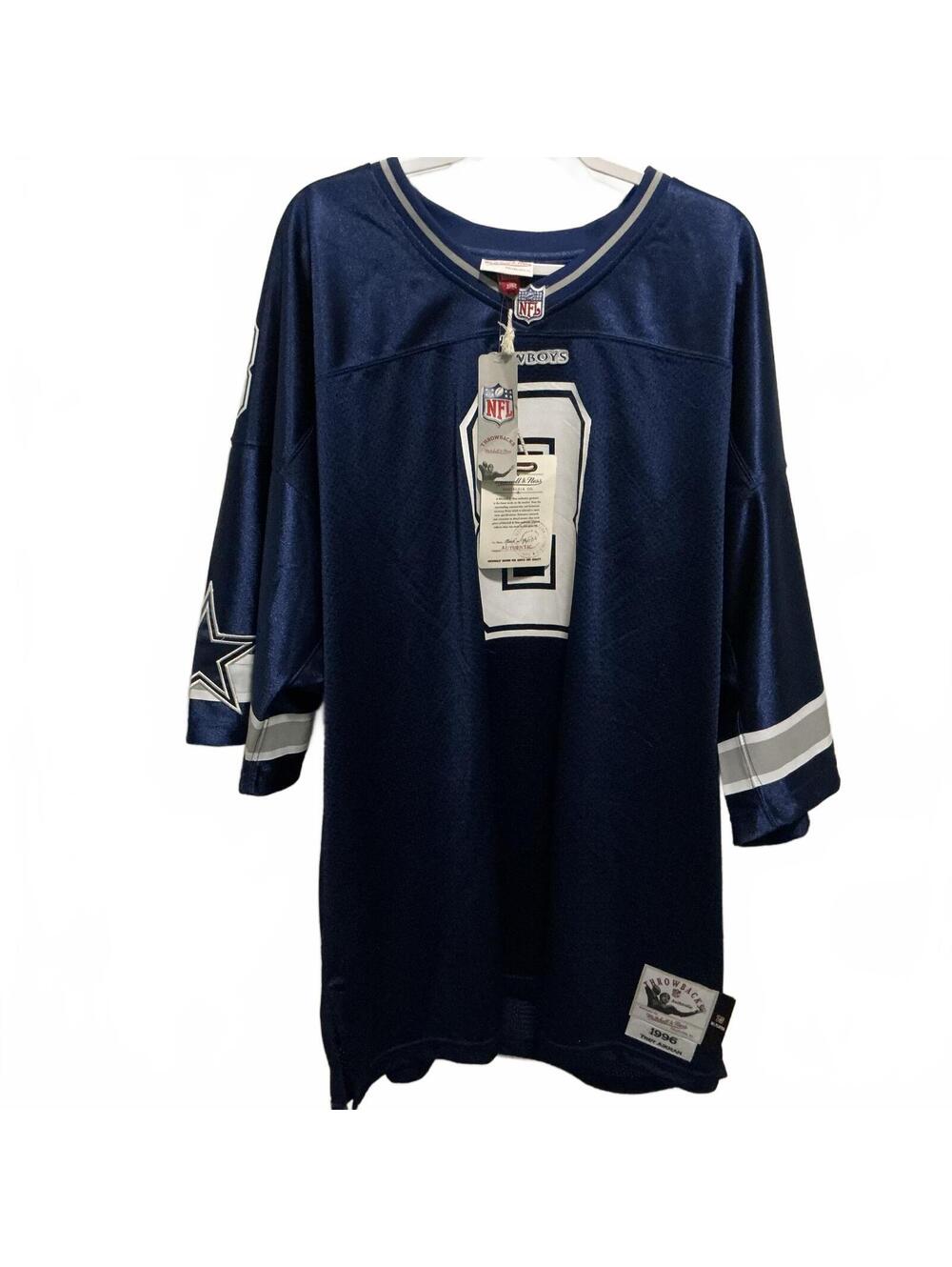 Mitchell & Ness NFL Throwbacks Dallas Cowboys Troy Aikman #8 Jersey 4XL $299